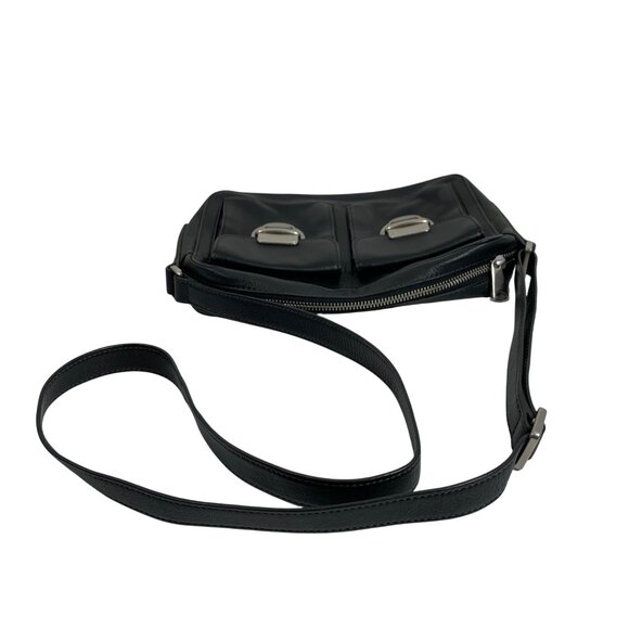 Fossil Riley Black Leather Top Zip Camera Adjustable Crossbody Shoulder Bag - Picture 6 of 14